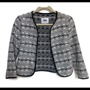 Old Navy Women's Printed Black & White Casual Lightweight Blazer Jacket Size XS